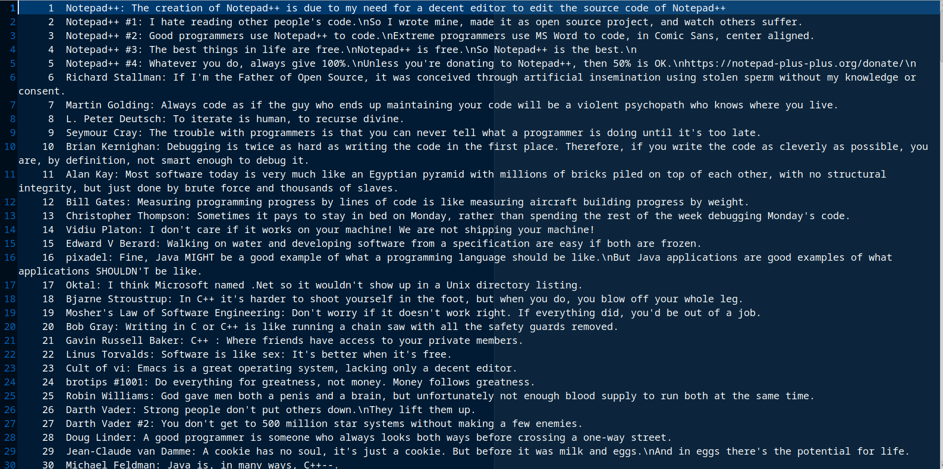Notepad++ Quotes Extraction